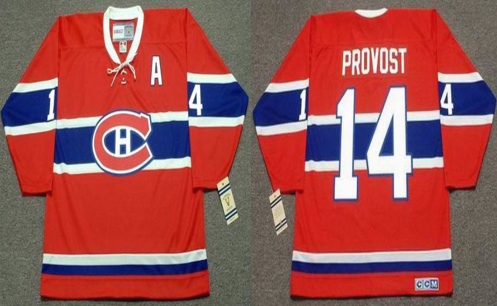 2019 Men Montreal Canadiens #14 Provost Red CCM NHL jerseys->montreal canadiens->NHL Jersey
